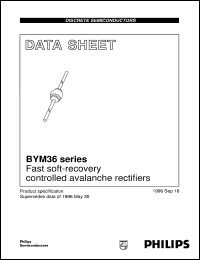 BYM36B datasheet: Fast soft-recovery controlled avalanche rectifiers BYM36B