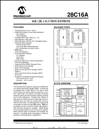 28C16A-15/TS datasheet: 16K (2Kx8) CMOS EEPROM 28C16A-15/TS