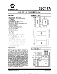 28C17A-15I/SO datasheet: 16K (2Kx8) CMOS EEPROM 28C17A-15I/SO