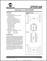 27C512A-90I/TS datasheet: 512K (64Kx8) CMOS EPROM 27C512A-90I/TS