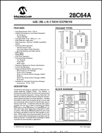 28C64A-15/P datasheet: 64K (8Kx8) CMOS EPROM 28C64A-15/P