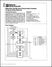 NMC9306EM8 datasheet: 256-bit serial electrically erasable programmable memory (EEPROM) NMC9306EM8