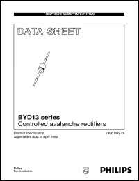 BYD13D datasheet: Controlled avalanche rectifiers BYD13D
