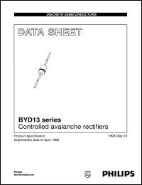 BYD13G/EB datasheet: Controlled avalanche rectifiers BYD13G/EB