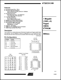 AT28C010-12EM/883 datasheet: 1 Megabit (128K x 8) paged CMOS EPROM AT28C010-12EM/883