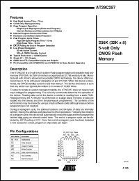 AT29C257-12JC datasheet: 256K (128K x 8) 5-volt only CMOS flash memory AT29C257-12JC