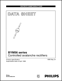 BYM56A/40 datasheet: Controlled avalanche rectifiers BYM56A/40