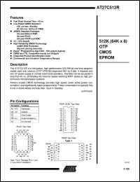 AT27C512R-45RI datasheet: 512K (64K x 8) OTP CMOS EPROM AT27C512R-45RI