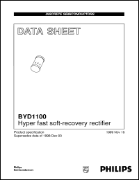 BYD1100 datasheet: Hyper fast soft-recovery rectifier BYD1100