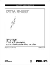 BYV4100 datasheet: Fast soft-recovery controlled avalanche rectifier BYV4100