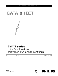 BYD72F datasheet: Ultra fast low-loss controlled avalanche rectifiers BYD72F
