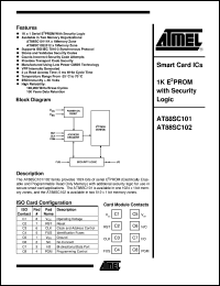 AT88SC102 datasheet: 1K EEPROM with security logic AT88SC102