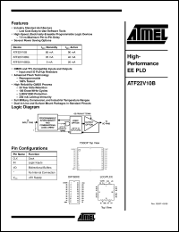 ATF22V10B-10PC datasheet: High-performance EE PLD ATF22V10B-10PC