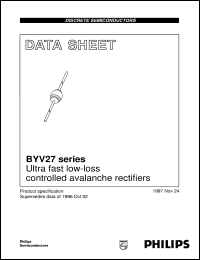 BYV27-600 datasheet: Ultra fast low-loss controlled avalanche rectifiers BYV27-600