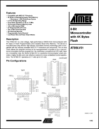 AT89LV51-12JC datasheet: 8-bit microcontroller with 4K bytes flash,2.7V to 6V AT89LV51-12JC