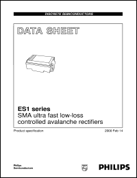 ES1series datasheet: SMA ultra fast low-loss controlled avalanche rectifiers ES1series