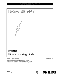 BYD63 datasheet: Ripple blocking diode BYD63