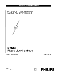 BYQ63 datasheet: Ripple blocking diode BYQ63