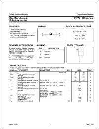 PBYL1620 datasheet: Rectifier diodes Schottky barrier PBYL1620