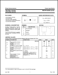 PBYR1040B datasheet: Rectifier diodes Schottky barrier PBYR1040B