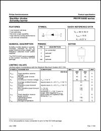 PBYR1040D datasheet: Rectifier diodes Schottky barrier PBYR1040D