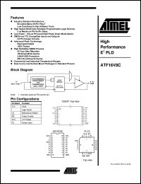 ATF16V8C-7PC datasheet: High performance EEPLD ATF16V8C-7PC