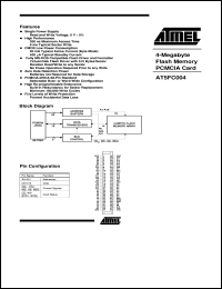 AT5FC004-20 datasheet: 4-Megabyte flash memory PCMCIA gard AT5FC004-20