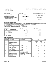 PBYR2040CTX datasheet: Rectifier diodes Schottky barrier PBYR2040CTX