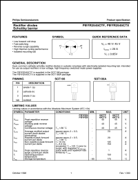 PBYR2540CTX datasheet: Rectifier diodes Schottky barrier PBYR2540CTX