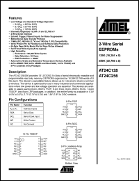 AT24C128W-10SI datasheet: 2-wire serial EEPROM 128K(16,384 x 8),1000kHz AT24C128W-10SI