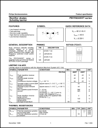 PBYR4045WT datasheet: Rectifier diodes Schottky barrier PBYR4045WT