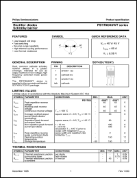 PBYR6040WT datasheet: Rectifier diodes Schottky barrier PBYR6040WT