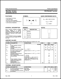 PBYR640CTD datasheet: Rectifier diodes Schottky barrier PBYR640CTD
