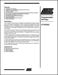 AT76C002 datasheet: Programmable FIR filter AT76C002