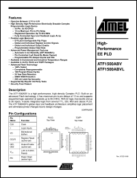 ATF1500ABV-12AC datasheet: High-performance EE PLD, 62.5 MHz ATF1500ABV-12AC