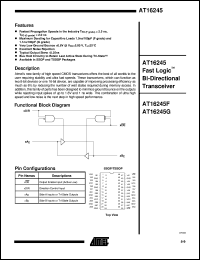 AT16245F-25YC datasheet: Fast logic bi-directional transceiver, 6.0V AT16245F-25YC