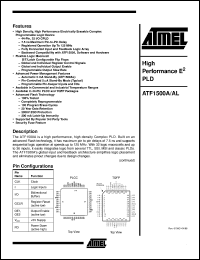 ATF1500A-10AC datasheet: High performance EE PLD, 76.9 MHz ATF1500A-10AC