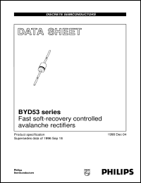 BYD53K datasheet: Fast soft-recovery controlled avalanche rectifiers BYD53K