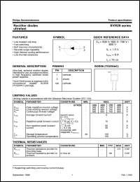 BYR29-600 datasheet: Rectifier diodes ultrafast BYR29-600