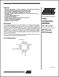 AT17C128A-10JC datasheet:  FPGA configuration EEPROM, 128K, 5V AT17C128A-10JC