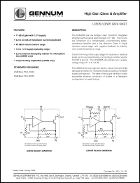 LC505 datasheet: High gain ciass A amplifier, 3V supply voltage LC505