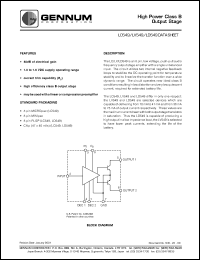 LD549 datasheet: High power class B output stage LD549