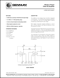 LC550 datasheet: Medium power class B amplifier, 3V supply voltage LC550