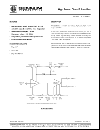 LC552 datasheet: High power class B amplifier, 3V supply voltage LC552