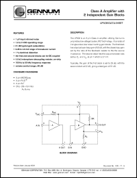 LP508 datasheet: Class A amplifier with 2 independent gain blocks, 5V DC LP508