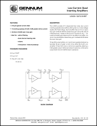 LX509 datasheet: Low current quad inverting amplifier, 5V DC LX509