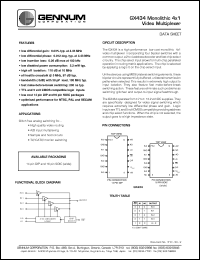 GX434--CDB datasheet: Monolithic 4x1 video multiplexer GX434--CDB