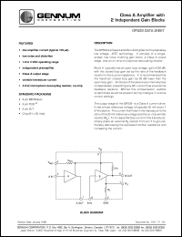 GP509 datasheet: Class A amplifier with 2 independent gain blocks , 5V DC GP509