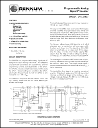 GP520A datasheet: Programmable analog signal processor GP520A