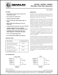 GS1881-CDA datasheet: Monolithic video sync separator GS1881-CDA